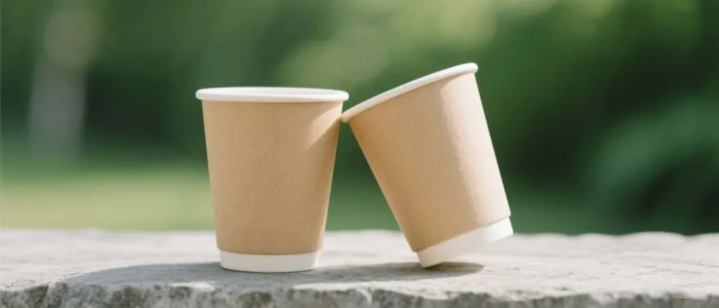 Aqueous double wall paper cups