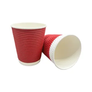 Ripple wall water based coating paper cup